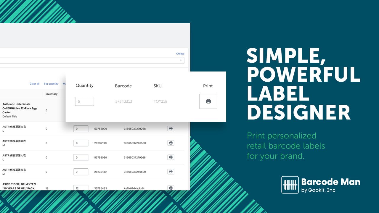 BarcodeMan's drag-and-drop retail barcode label designer canvas